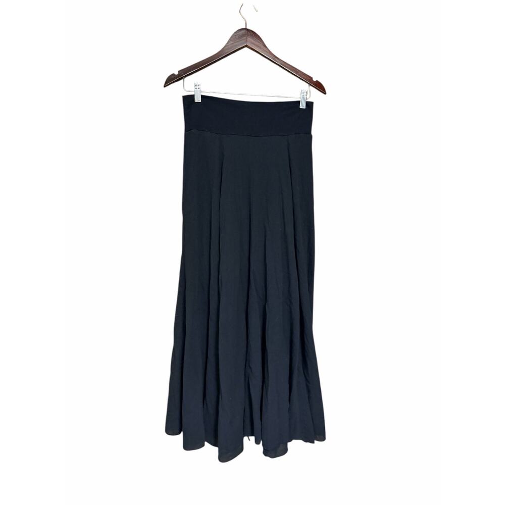 Rock & Rose Black Boho Skirt Medium Gauze Layered Raw Edge Elastic Waist - Picture 2 of 7